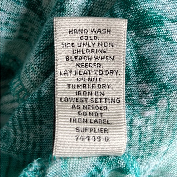 •Stylus• 100% Linen Tropical Pattern Tank Top - Size Medium - Picture 7 of 8